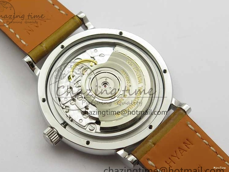 MIROTIME 0515 Durable Portofino 37mm SS V7F 1:1 Best Edition White Dial on Light Brown Leather Strap A 7092
